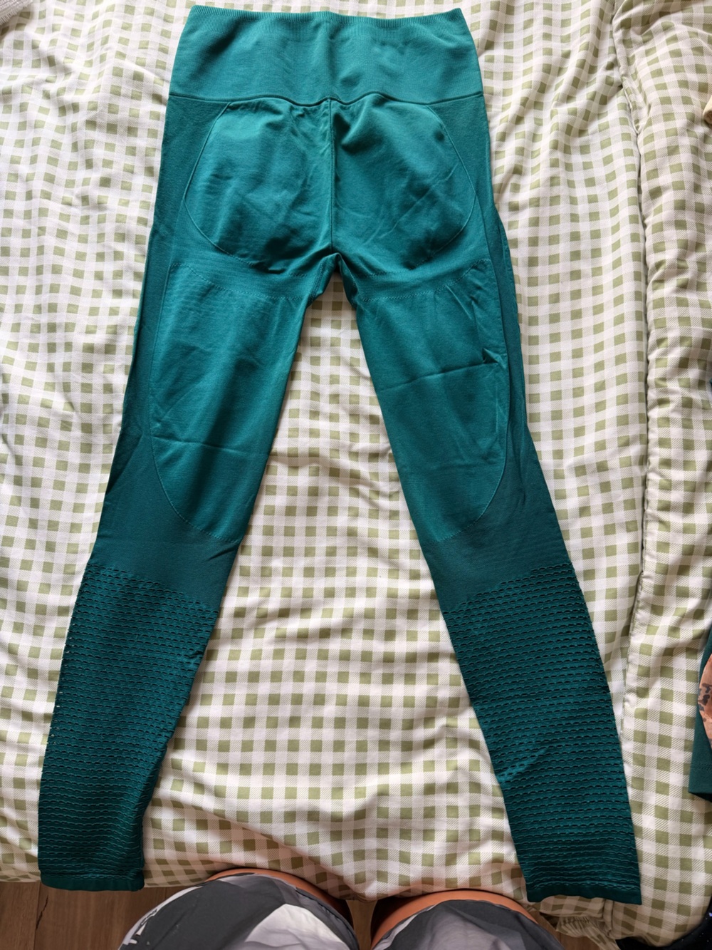 Fabletics Teal Seamless Kids Leggings